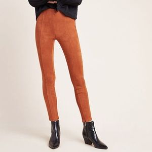 Anthropologie Camel Front Seem Ankle Zipper Pants